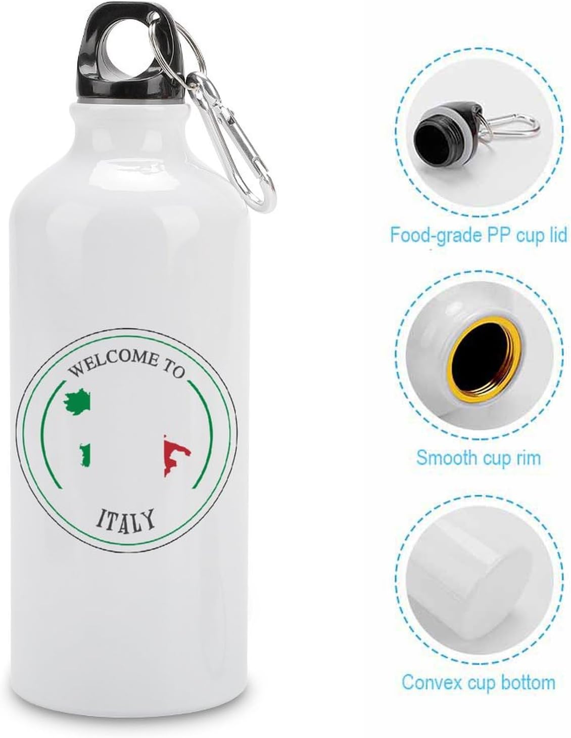 Welocme to Israel 20 oz vakuumisolerad sport vattenflaska Israels nationella flagga vattenflaska för ridning camping sport träning och utomhussport flaska