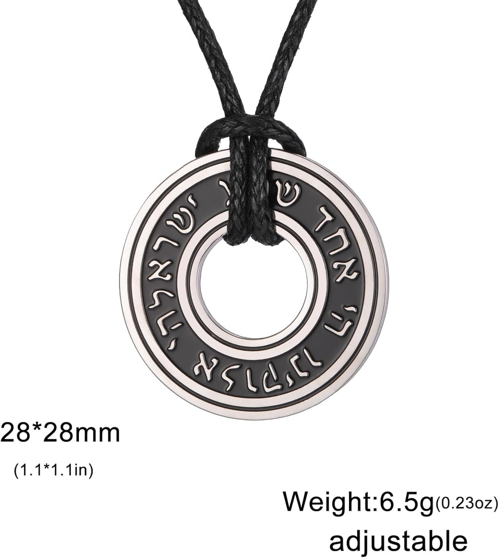 LIKGREAT Shema Yisrael halsband judisk shema hebreisk bön halsband rostfritt stål judisk tro Israel religiöst skydd smycken
