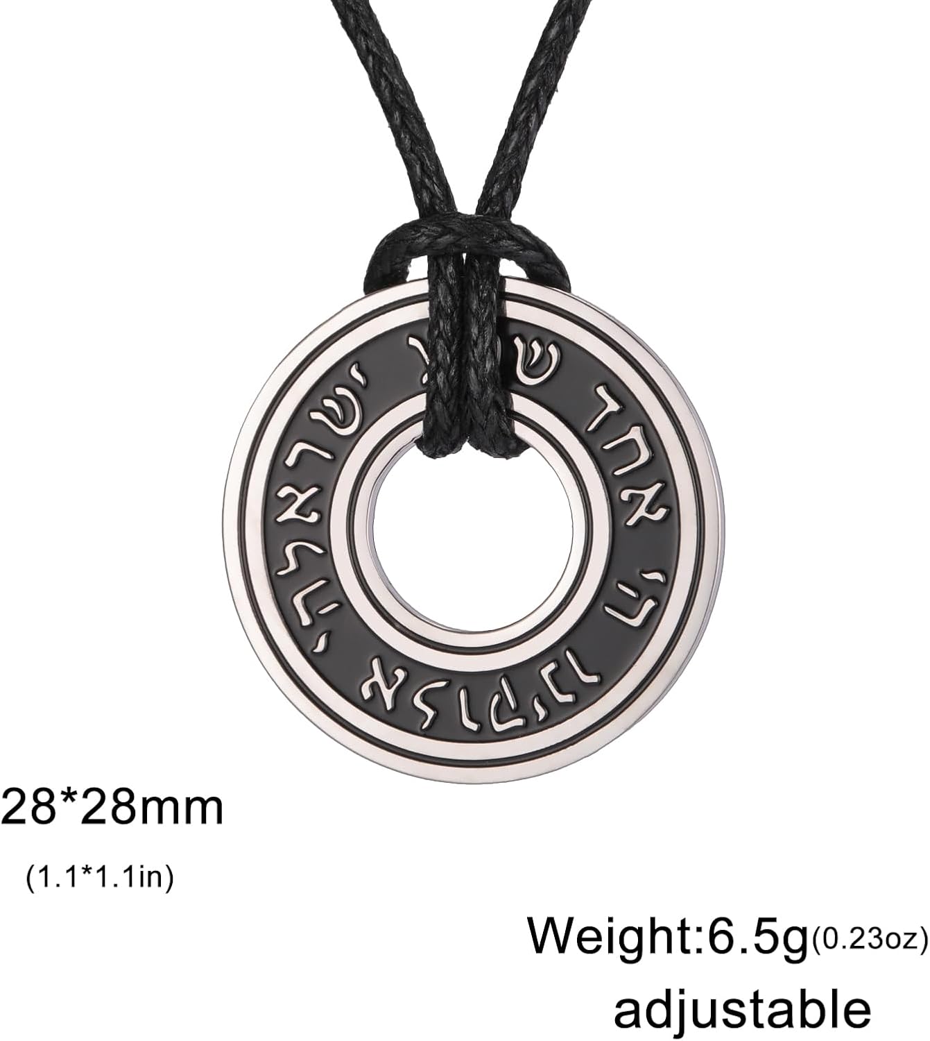 LIKGREAT Shema Yisrael halsband judisk shema hebreisk bön halsband rostfritt stål judisk tro Israel religiöst skydd smycken