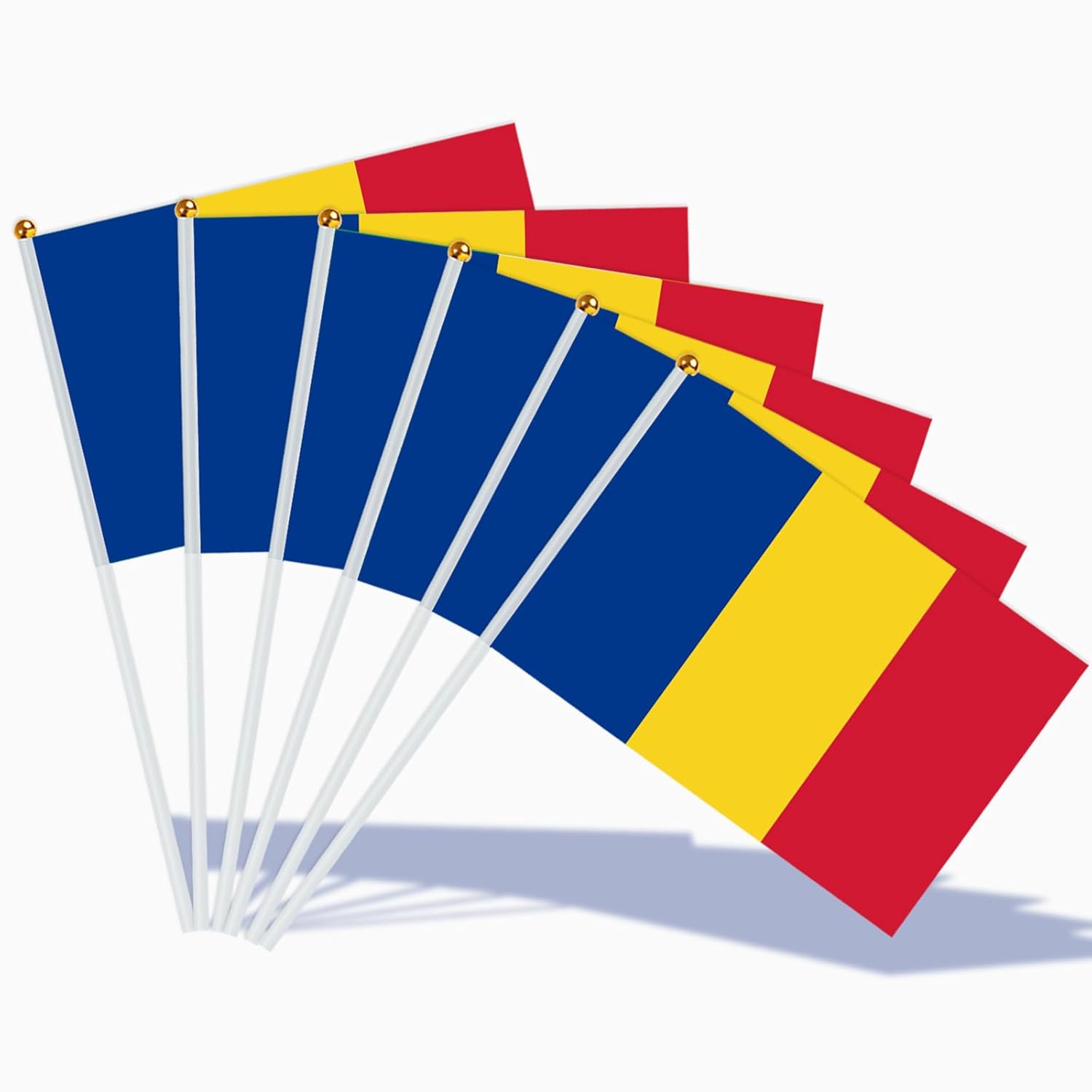 AhfuLife 15 stycken små Israel-flaggor för israelisk dekoration, mini Israel, handhållen flagga med 30 cm vit stolpe för Jom HaAtzma'ut Synagoge, solidaritetsfest, hem, trädgård, bar, dekoration