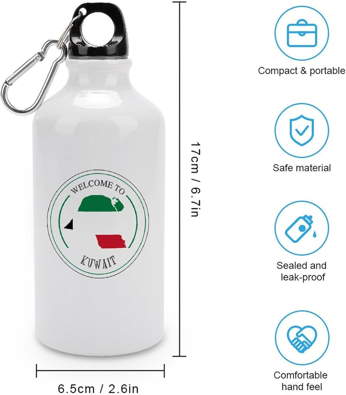 Welocme to Israel 20 oz vakuumisolerad sport vattenflaska Israels nationella flagga vattenflaska för ridning camping sport träning och utomhussport flaska