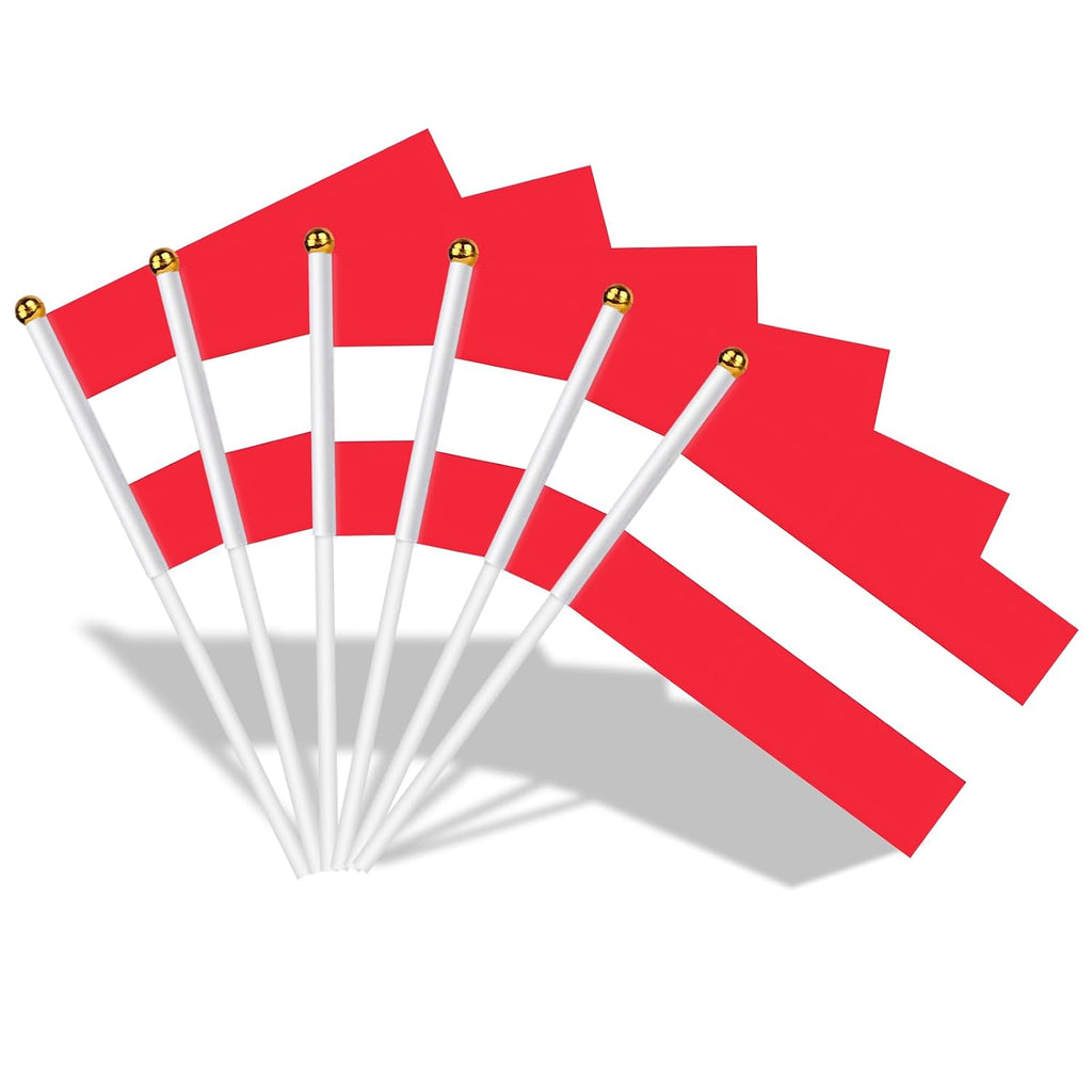 AhfuLife 15 stycken små Israel-flaggor för israelisk dekoration, mini Israel, handhållen flagga med 30 cm vit stolpe för Jom HaAtzma'ut Synagoge, solidaritetsfest, hem, trädgård, bar, dekoration
