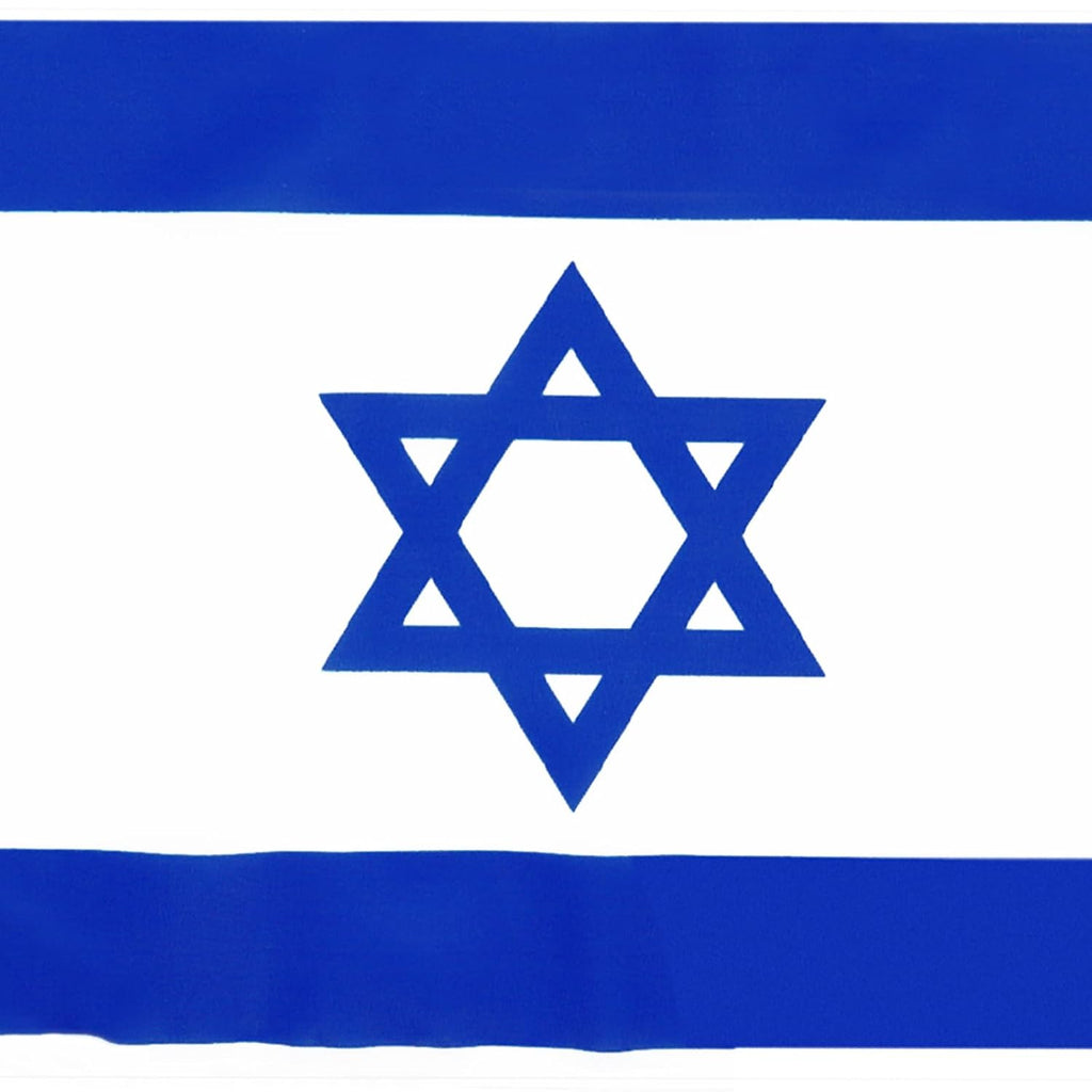 Israels flagga 45 cm x 30 cm snören – israeliska – judiska små flaggor 30 x 45 cm – banner 18 x 12 tum – AZ flagga