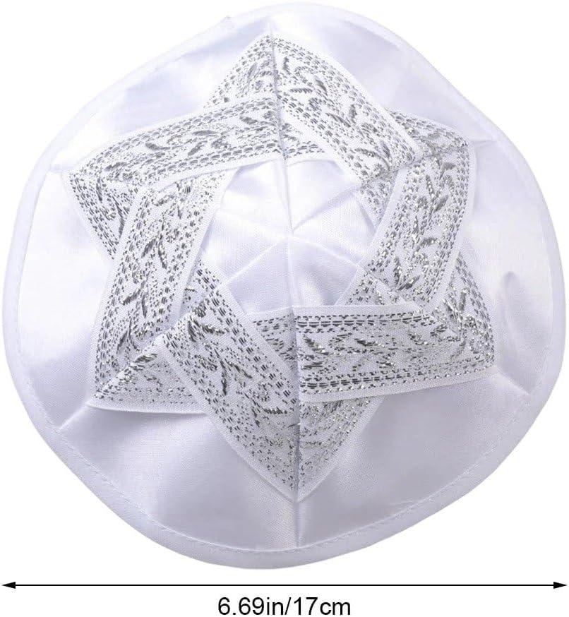 Davidstjärna kippa, lätt polyesterkippa, israel-mössa, judaica-skallemössa, traditionell judisk huvudbonad för böner
