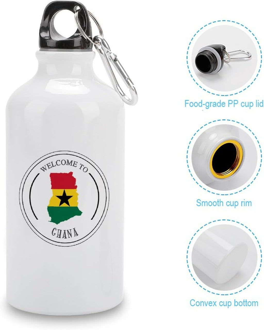 Welocme to Israel 20 oz vakuumisolerad sport vattenflaska Israels nationella flagga vattenflaska för ridning camping sport träning och utomhussport flaska
