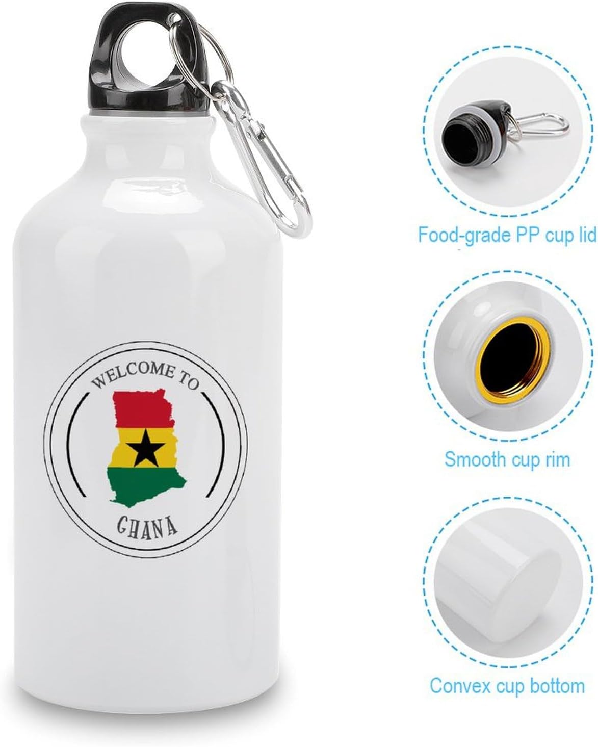 Welocme to Israel 20 oz vakuumisolerad sport vattenflaska Israels nationella flagga vattenflaska för ridning camping sport träning och utomhussport flaska