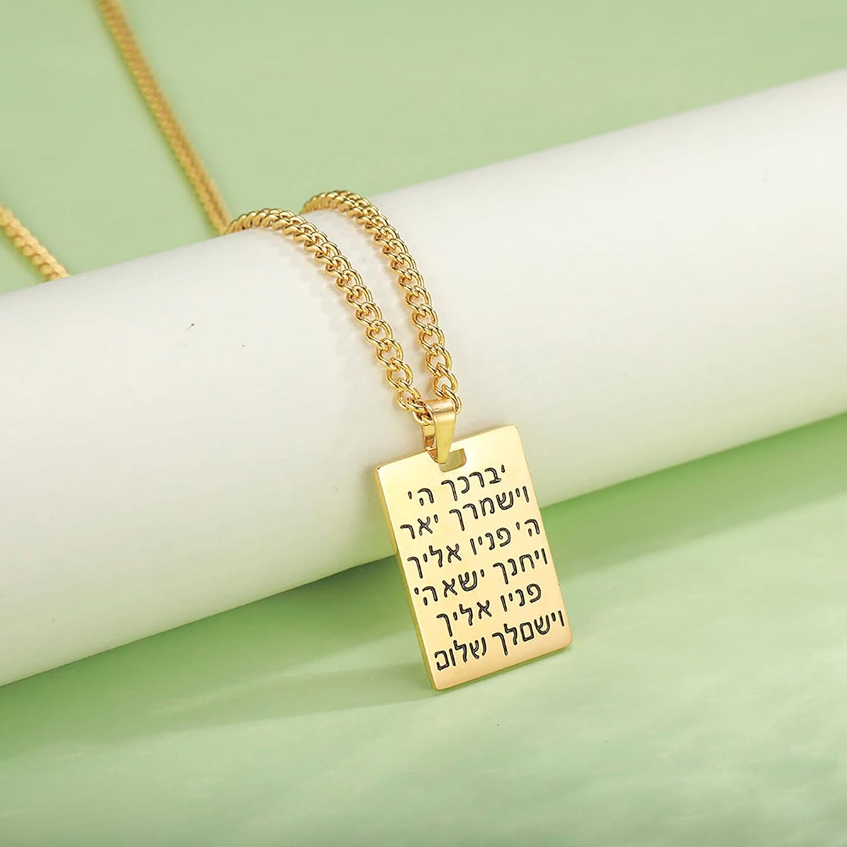 Hebreiska halsband judendom religion trohchai halsband Jehovah hängen hebreiska bibeln gud namn smycken Hanukkah Israel amuletter gåvor kristendom kvinnor män