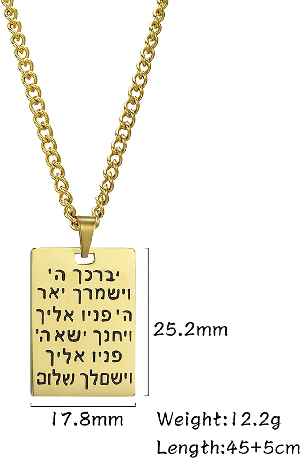 Hebreiska halsband judendom religion trohchai halsband Jehovah hängen hebreiska bibeln gud namn smycken Hanukkah Israel amuletter gåvor kristendom kvinnor män