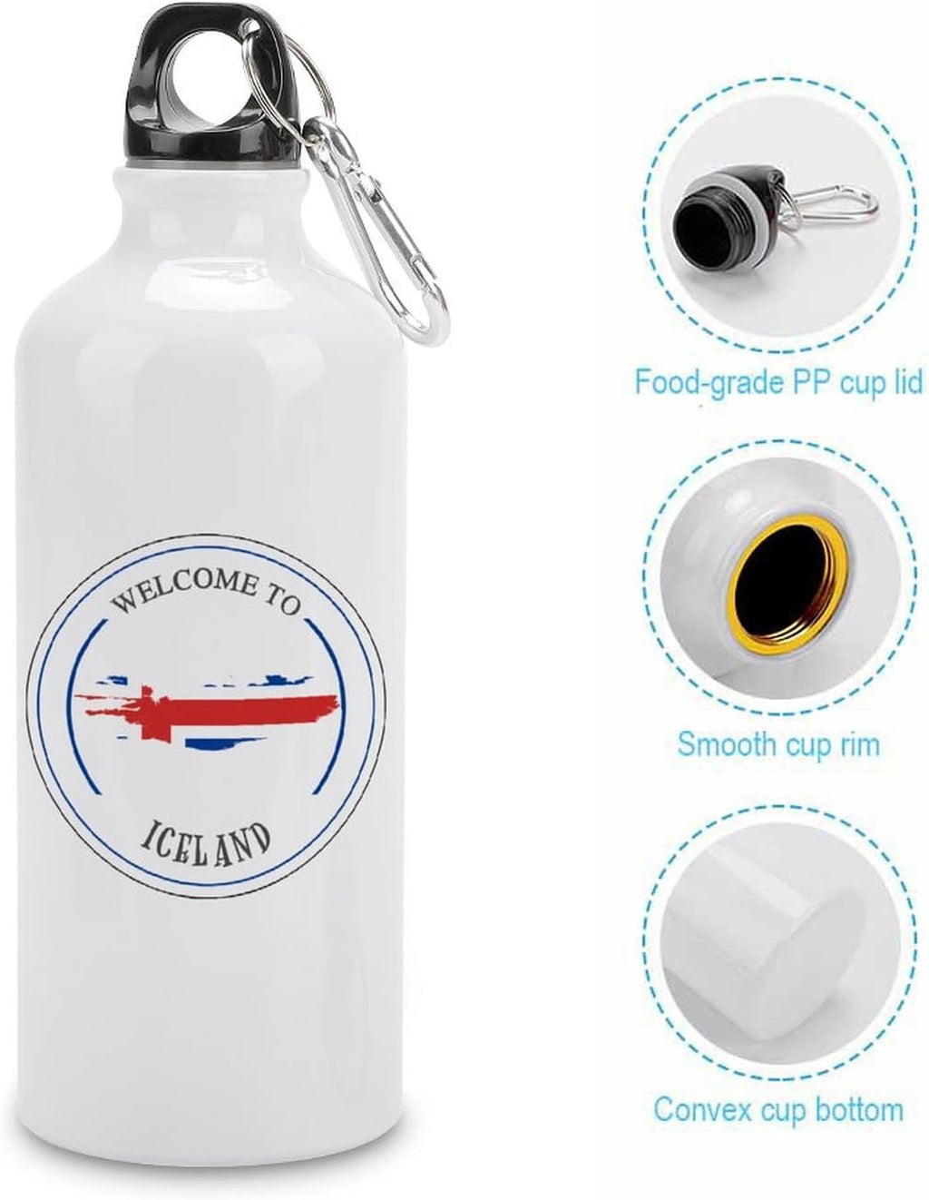 Welocme to Israel 20 oz vakuumisolerad sport vattenflaska Israels nationella flagga vattenflaska för ridning camping sport träning och utomhussport flaska