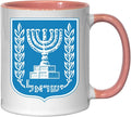 Israels vapensköld keramisk te kaffemugg rosa