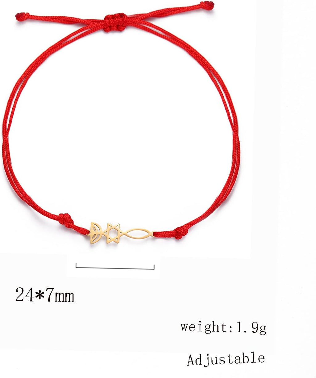 UNIFT Judisk Davidsstjärna ljusstake armband för kvinnor rostfritt stål retro israel ljusstake davidsstjärna armband Hanukkah smycken