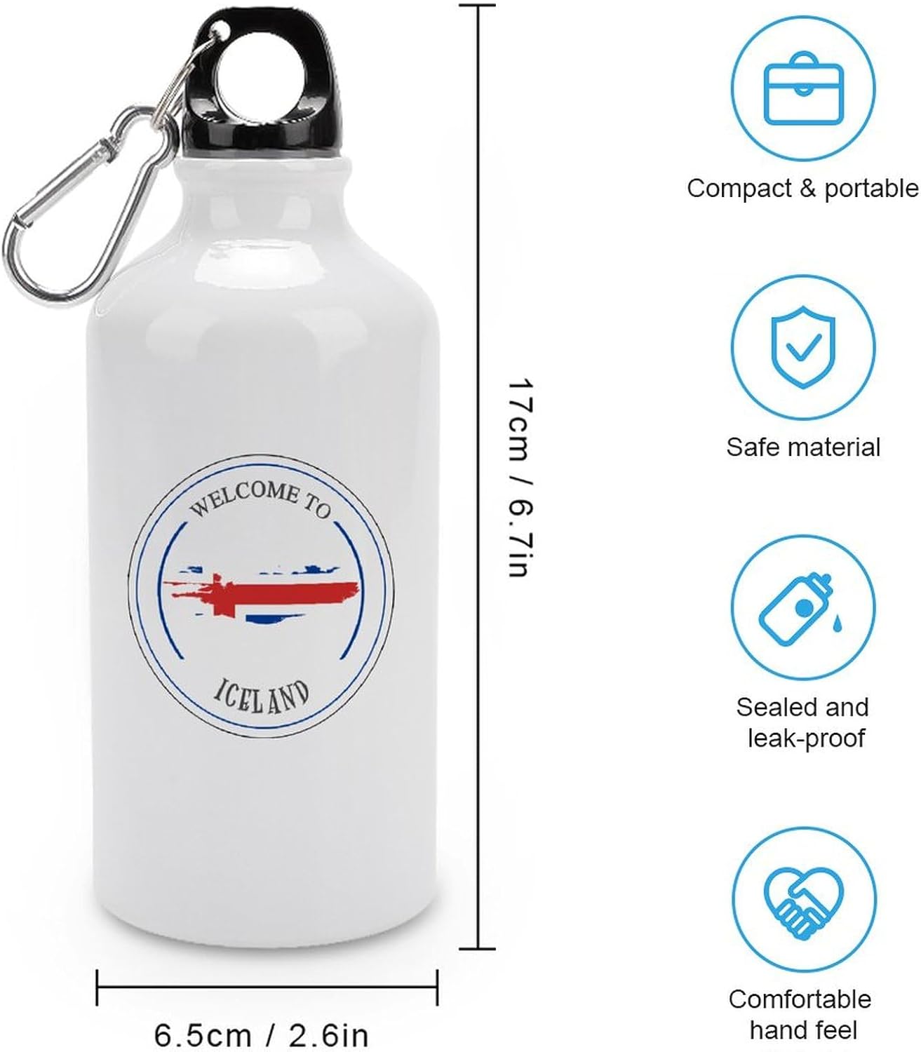 Welocme to Israel 20 oz vakuumisolerad sport vattenflaska Israels nationella flagga vattenflaska för ridning camping sport träning och utomhussport flaska