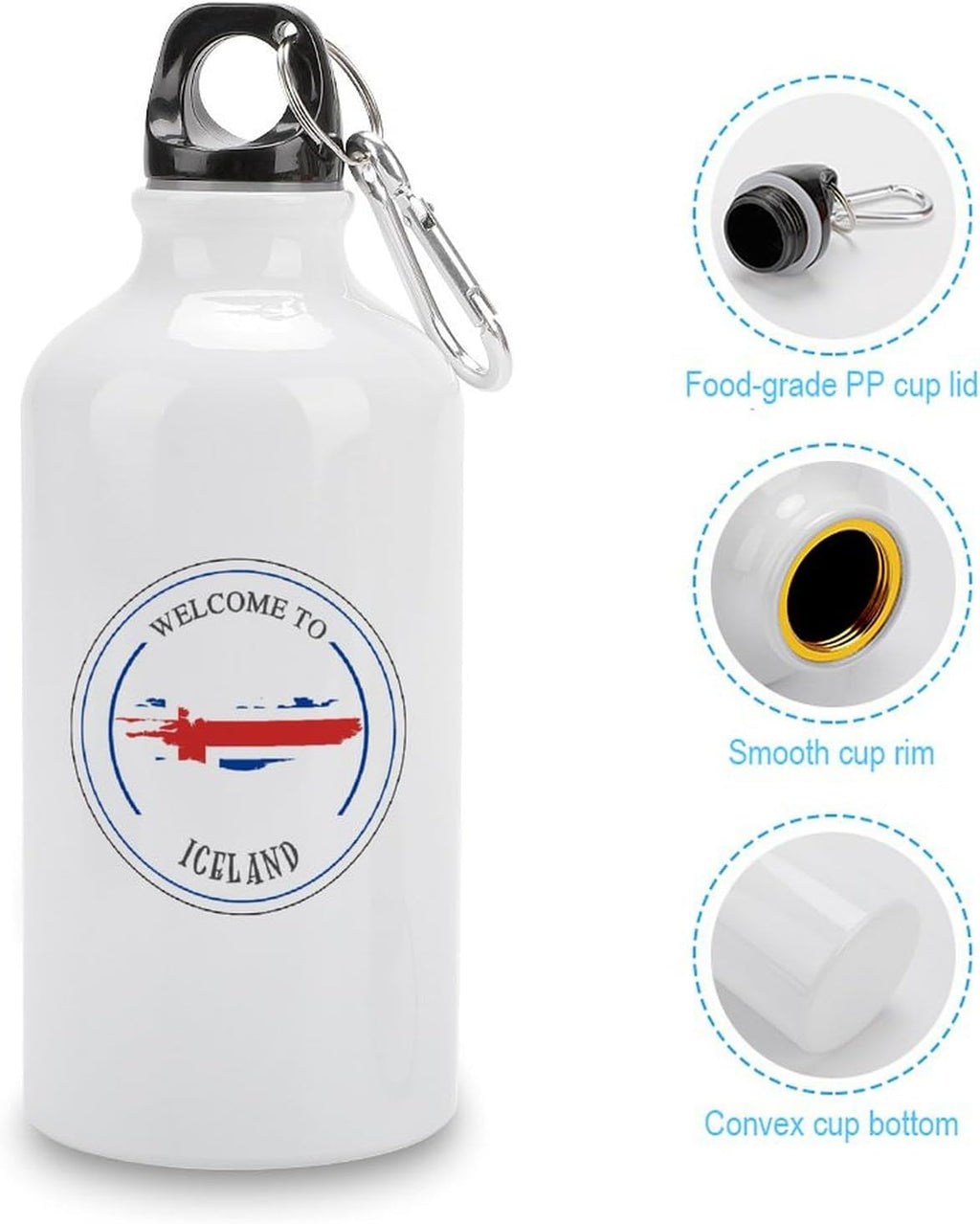 Welocme to Israel 20 oz vakuumisolerad sport vattenflaska Israels nationella flagga vattenflaska för ridning camping sport träning och utomhussport flaska