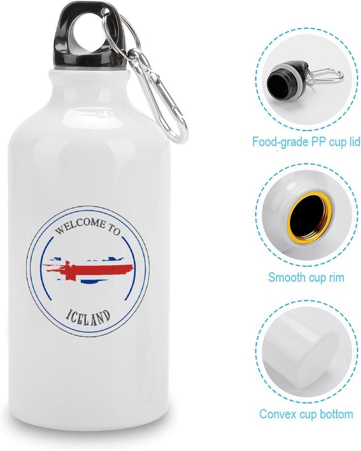 Welocme to Israel 20 oz vakuumisolerad sport vattenflaska Israels nationella flagga vattenflaska för ridning camping sport träning och utomhussport flaska