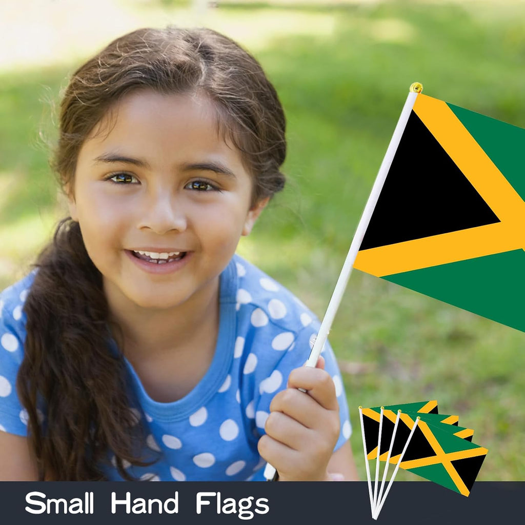 AhfuLife 15 stycken små Israel-flaggor för israelisk dekoration, mini Israel, handhållen flagga med 30 cm vit stolpe för Jom HaAtzma'ut Synagoge, solidaritetsfest, hem, trädgård, bar, dekoration