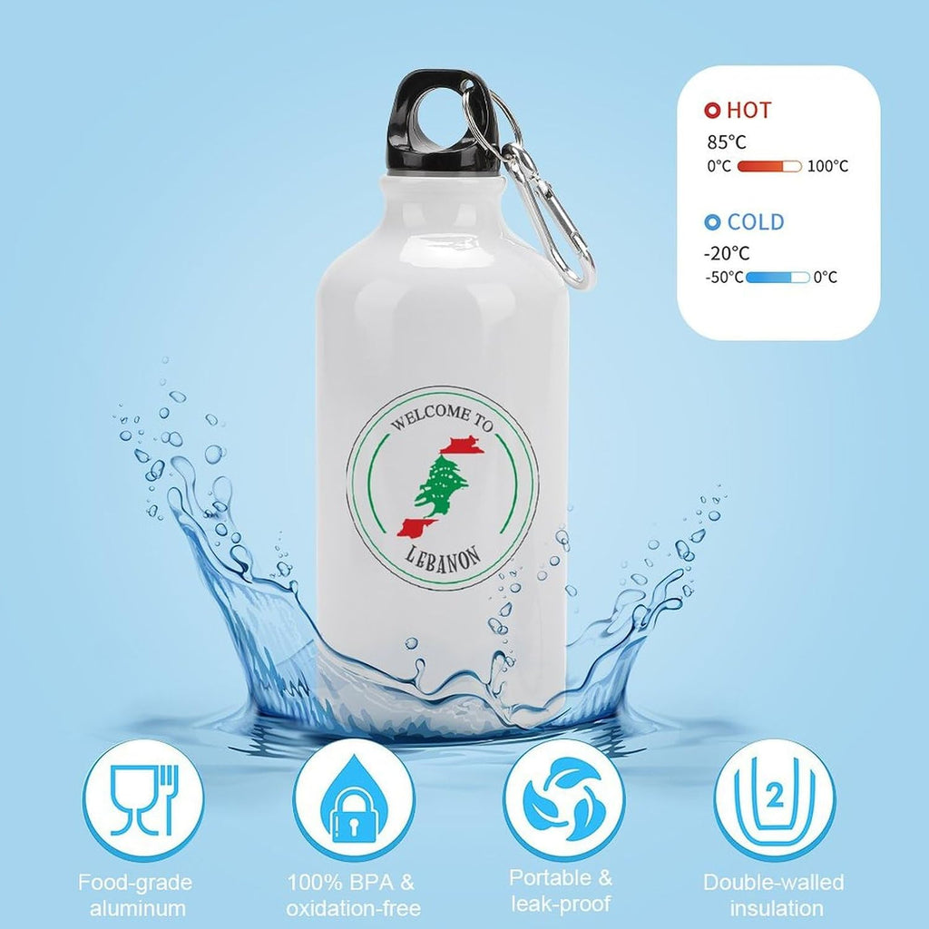 Welocme to Israel 20 oz vakuumisolerad sport vattenflaska Israels nationella flagga vattenflaska för ridning camping sport träning och utomhussport flaska