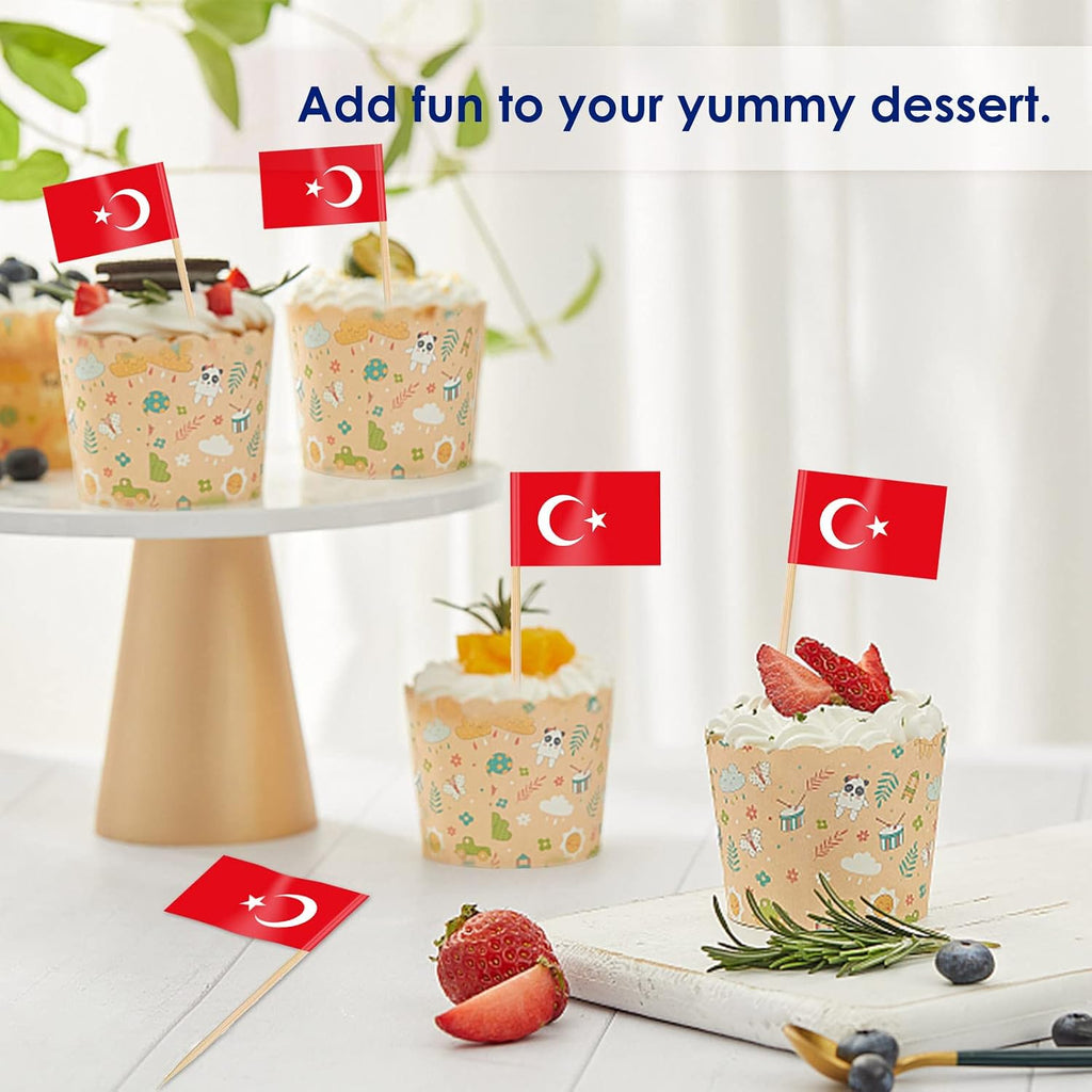 AhfuLife 100/200 st Israels tandpetarflaggor tårtdekorationer, Israels cocktailpinne flagga för smörgås mat cupcake toppers servis, världscupa, festtillbehör, pub, kungligt evenemang dekor (100 st)