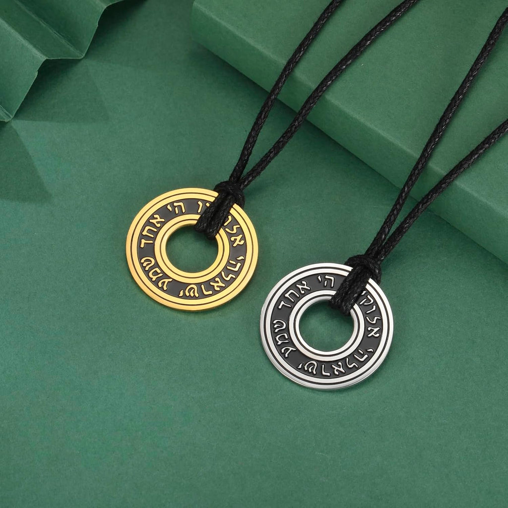 LIKGREAT Shema Yisrael halsband judisk shema hebreisk bön halsband rostfritt stål judisk tro Israel religiöst skydd smycken