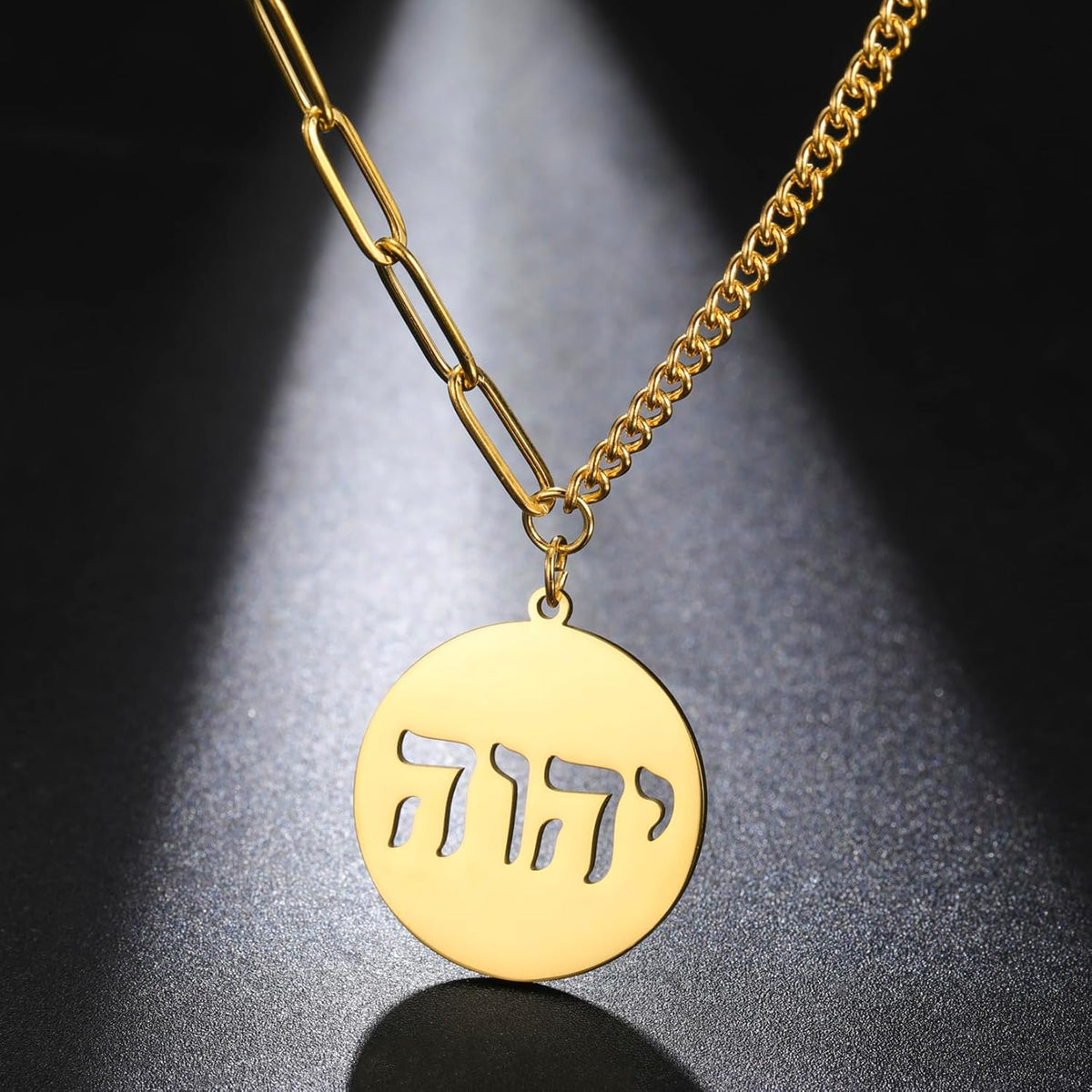Hebreiska halsband judendom religion trohchai halsband Jehovah hängen hebreiska bibeln gud namn smycken Hanukkah Israel amuletter gåvor kristendom kvinnor män