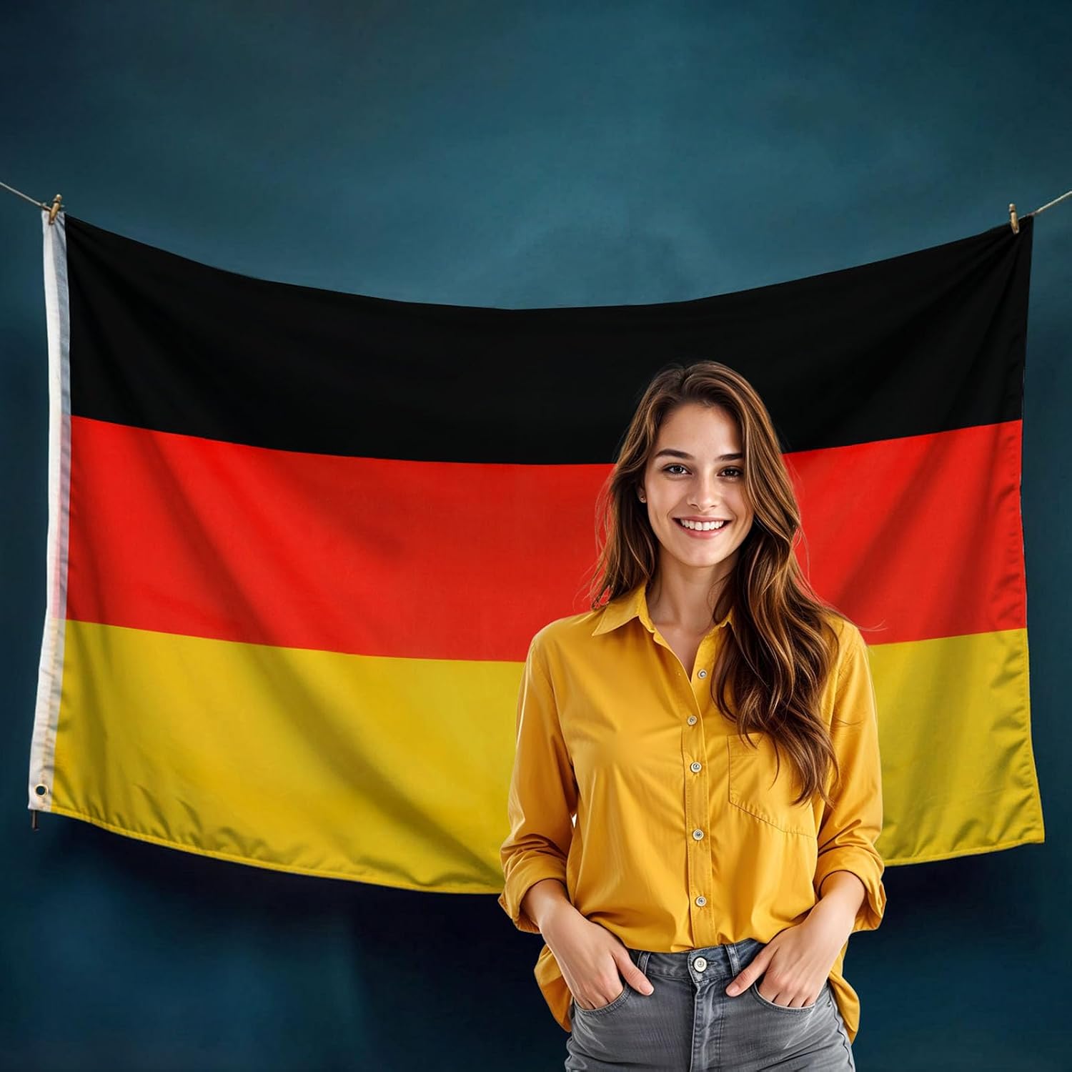 aricona flaggor - Israels flagga med 2 metallöglor, väderbeständiga - israelisk flagga 90 x 150 cm