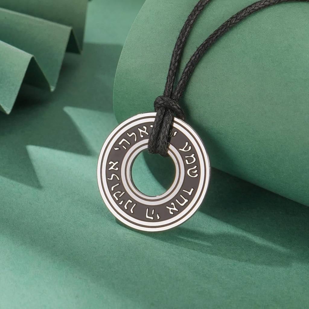 LIKGREAT Shema Yisrael halsband judisk shema hebreisk bön halsband rostfritt stål judisk tro Israel religiöst skydd smycken