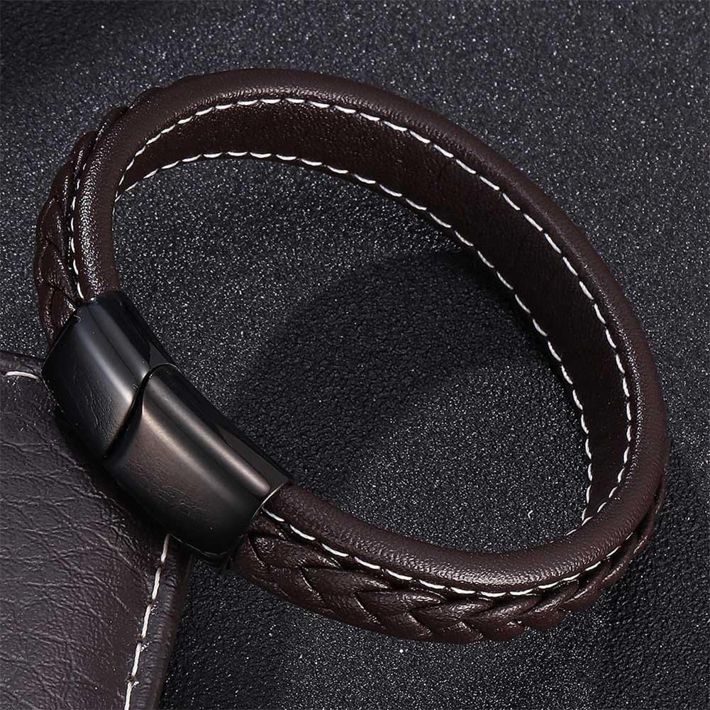 Judisk messiansk symbol läderarmband för kvinnor och män – kristendom kors davidamulett manschettarmband – judisk judendom tro armband Israel smycken för skydd