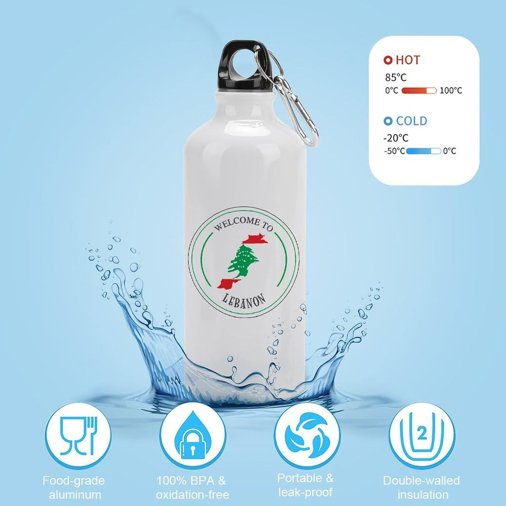 Welocme to Israel 20 oz vakuumisolerad sport vattenflaska Israels nationella flagga vattenflaska för ridning camping sport träning och utomhussport flaska