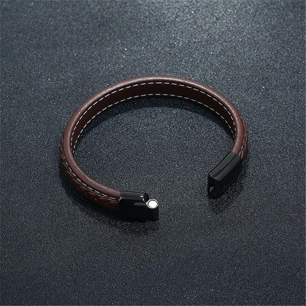 Judisk messiansk symbol läderarmband för kvinnor och män – kristendom kors davidamulett manschettarmband – judisk judendom tro armband Israel smycken för skydd
