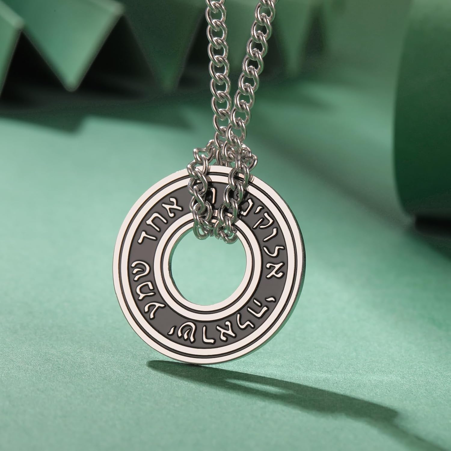 LIKGREAT Shema Yisrael halsband judisk shema hebreisk bön halsband rostfritt stål judisk tro Israel religiöst skydd smycken