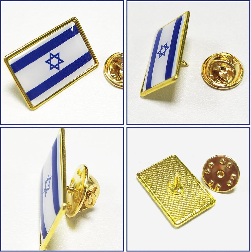 Flaggstift 20 st Israels flaggstift bulk metall israelisk brosch bricka souvenir gits för män kvinnor på kläder väskor hattar ryggsäck 2,5 x 1,2 cm, 1 x 0,2 tum., En storlek, Metall