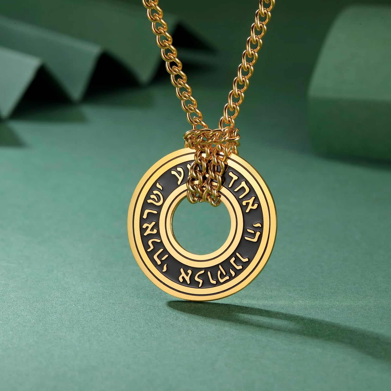 LIKGREAT Shema Yisrael halsband judisk shema hebreisk bön halsband rostfritt stål judisk tro Israel religiöst skydd smycken