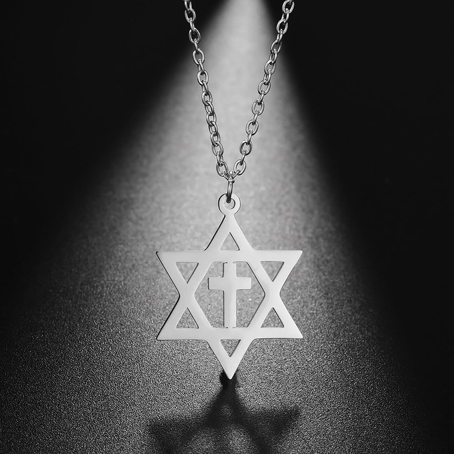Davidsstjärna halsband för kvinnor hexagram hänge halsband amulett symbo judisk Israel religiös david smycken gåva kvinnor