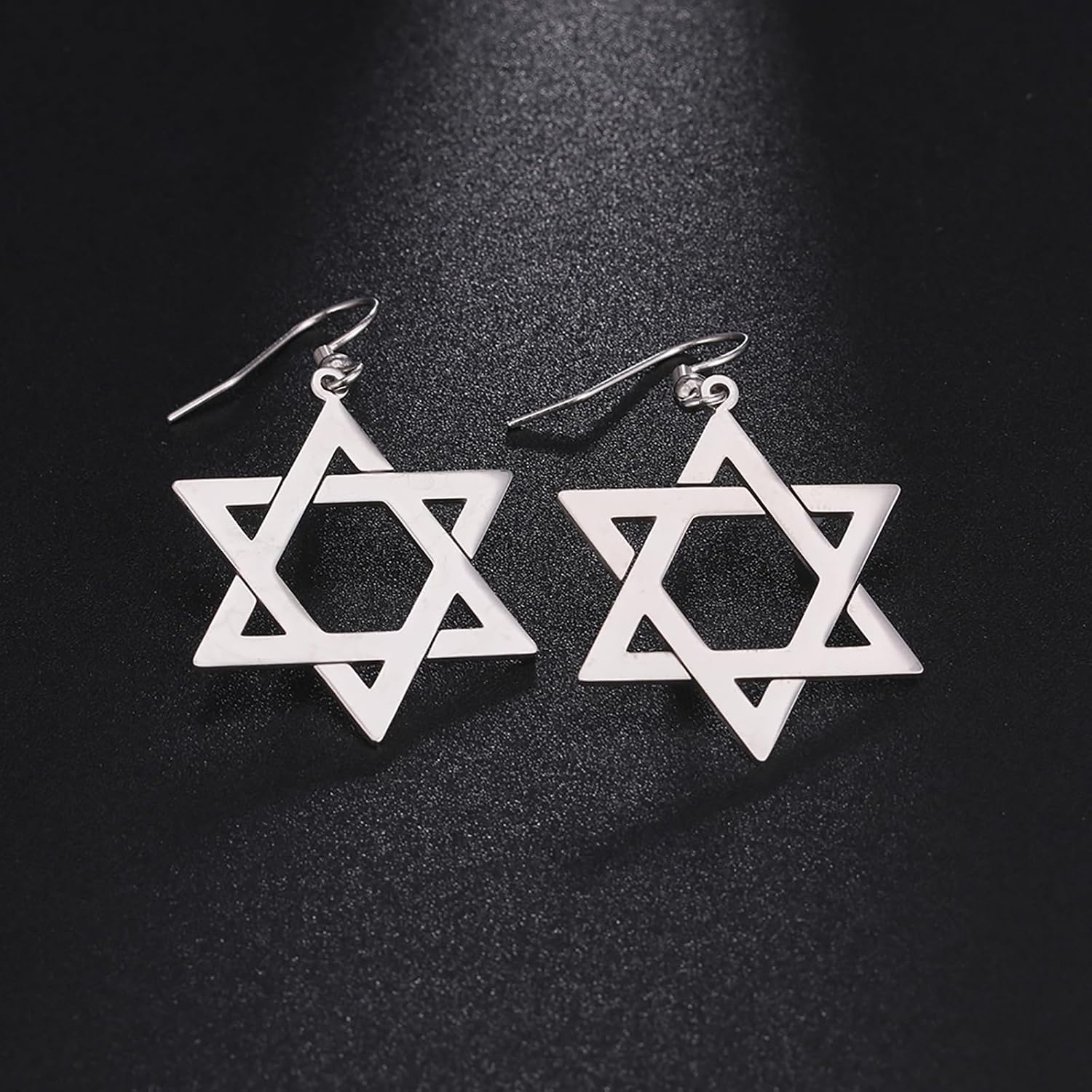 VASSAGO Davidsstjärna örhängen för kvinnor judisk stjärna med kors hängande droppörhängen rostfritt stål sexspetsiga stjärnörhängen Israel religiös judisk Hanukkah smyckesgåva