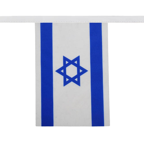AZ FLAG girlang 6 meter 20 Israel flaggor 21 x 15 cm - israelisk flagga 15 x 21 cm