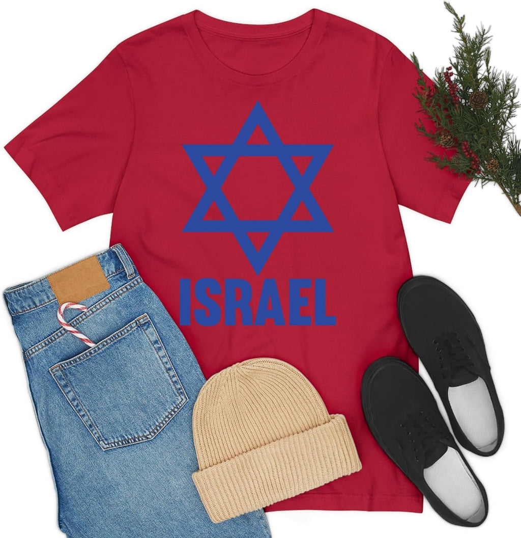 Israels flagga Davidsstjärna israelisk judisk t-shirt för män kvinnor