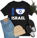 'I Love Israel' flagga hjärta judar judisk t-shirt för män kvinnor