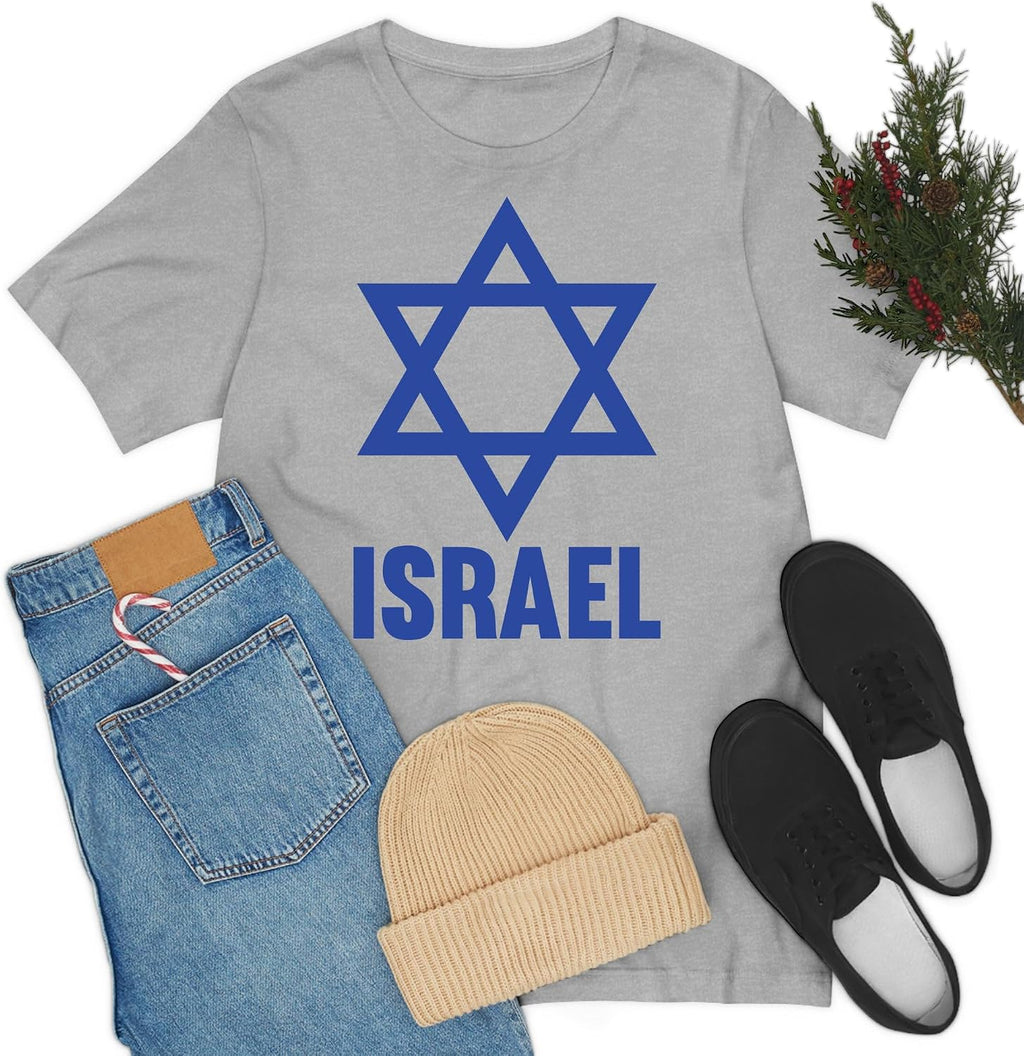 Israels flagga Davidsstjärna israelisk judisk t-shirt för män kvinnor