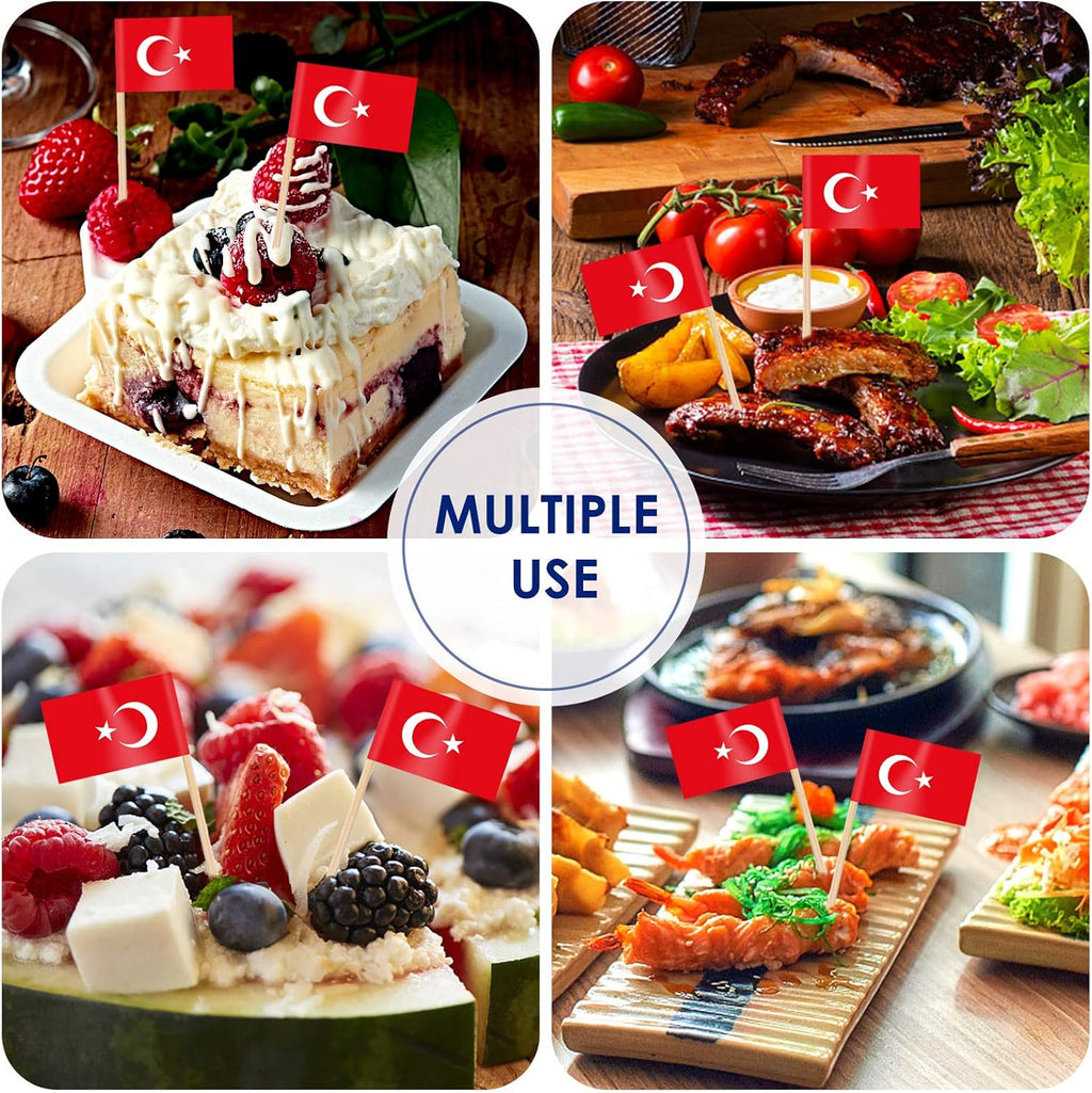 AhfuLife 100/200 st Israels tandpetarflaggor tårtdekorationer, Israels cocktailpinne flagga för smörgås mat cupcake toppers servis, världscupa, festtillbehör, pub, kungligt evenemang dekor (100 st)