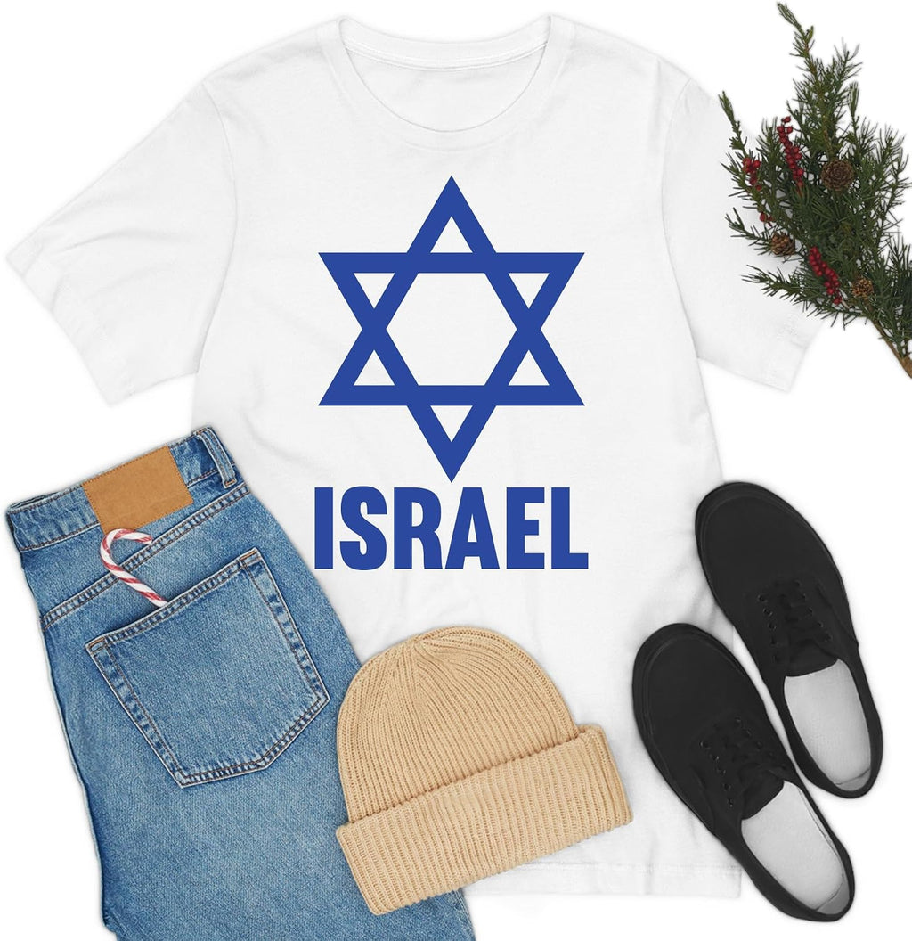 Israels flagga Davidsstjärna israelisk judisk t-shirt för män kvinnor