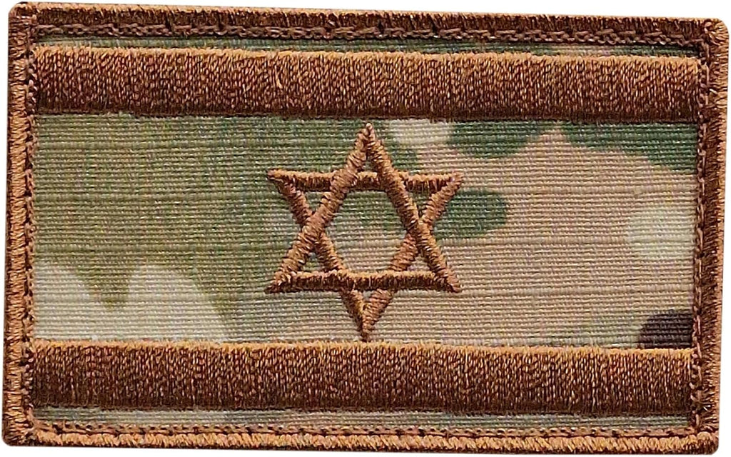 Israel flagga IDF Multicam Moral Star David Army Broderi Krokmärke