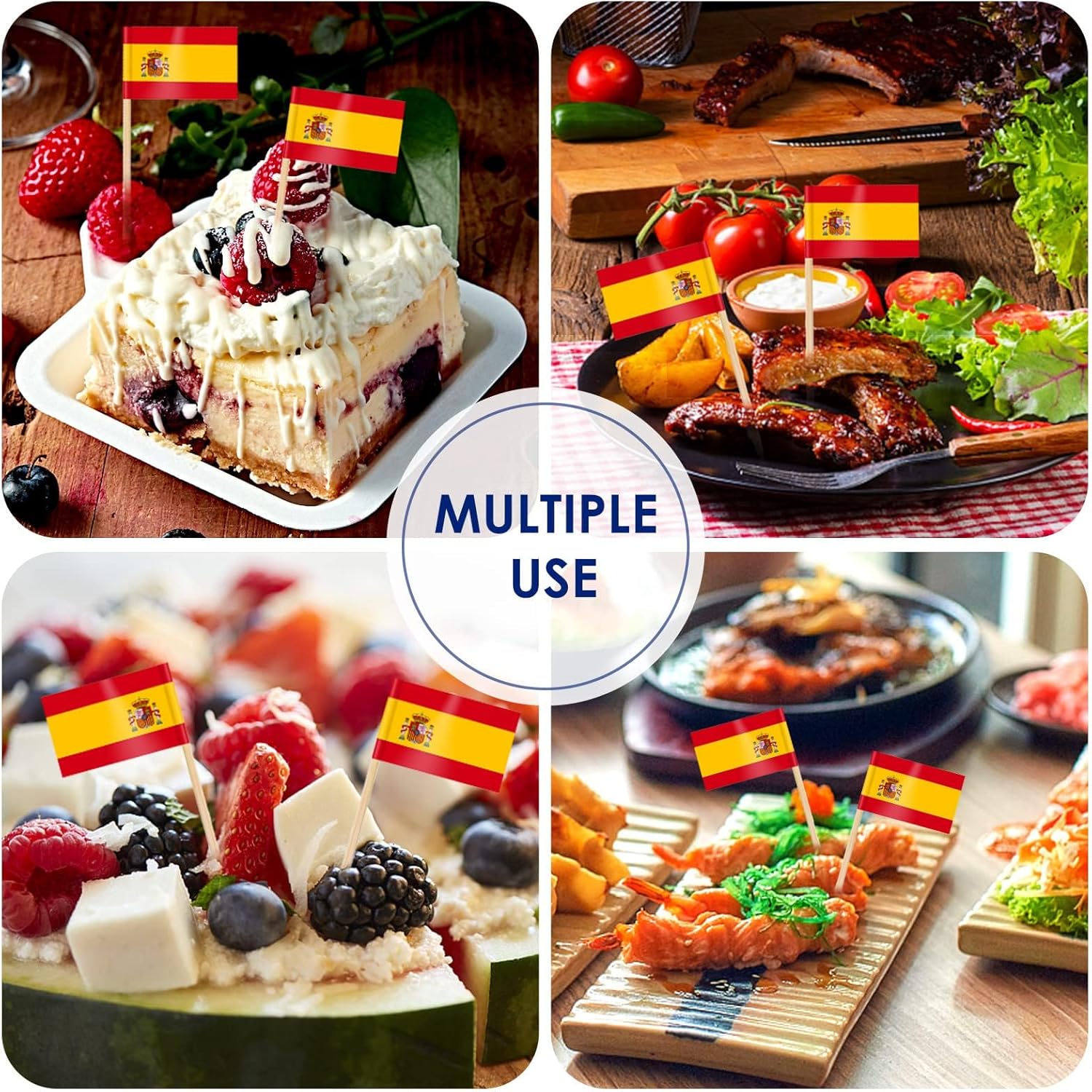 AhfuLife 100/200 st Israels tandpetarflaggor tårtdekorationer, Israels cocktailpinne flagga för smörgås mat cupcake toppers servis, världscupa, festtillbehör, pub, kungligt evenemang dekor (100 st)