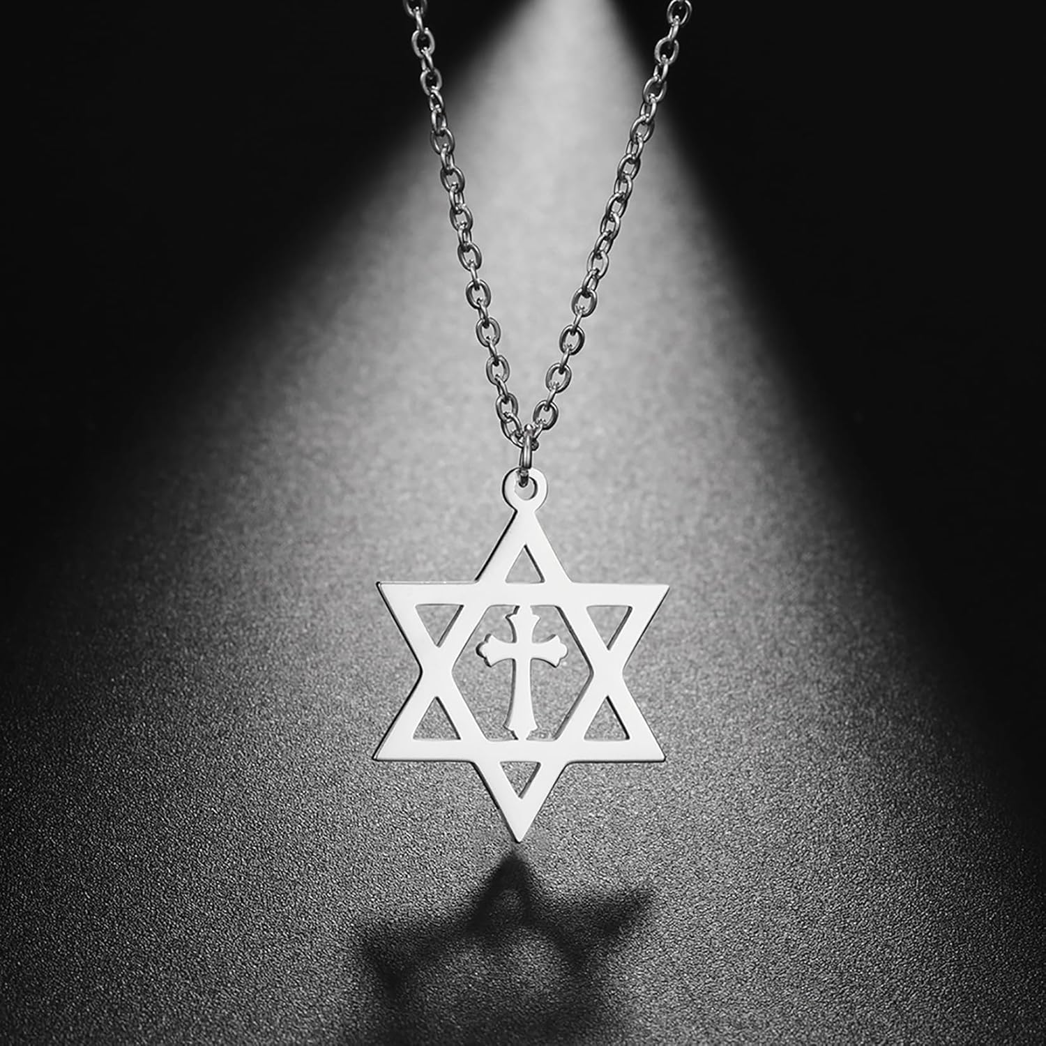 Davidsstjärna halsband för kvinnor hexagram hänge halsband amulett symbo judisk Israel religiös david smycken gåva kvinnor