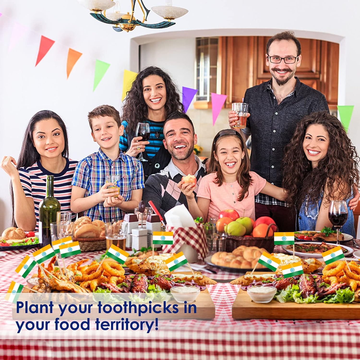 AhfuLife 100/200 st Israels tandpetarflaggor tårtdekorationer, Israels cocktailpinne flagga för smörgås mat cupcake toppers servis, världscupa, festtillbehör, pub, kungligt evenemang dekor (100 st)