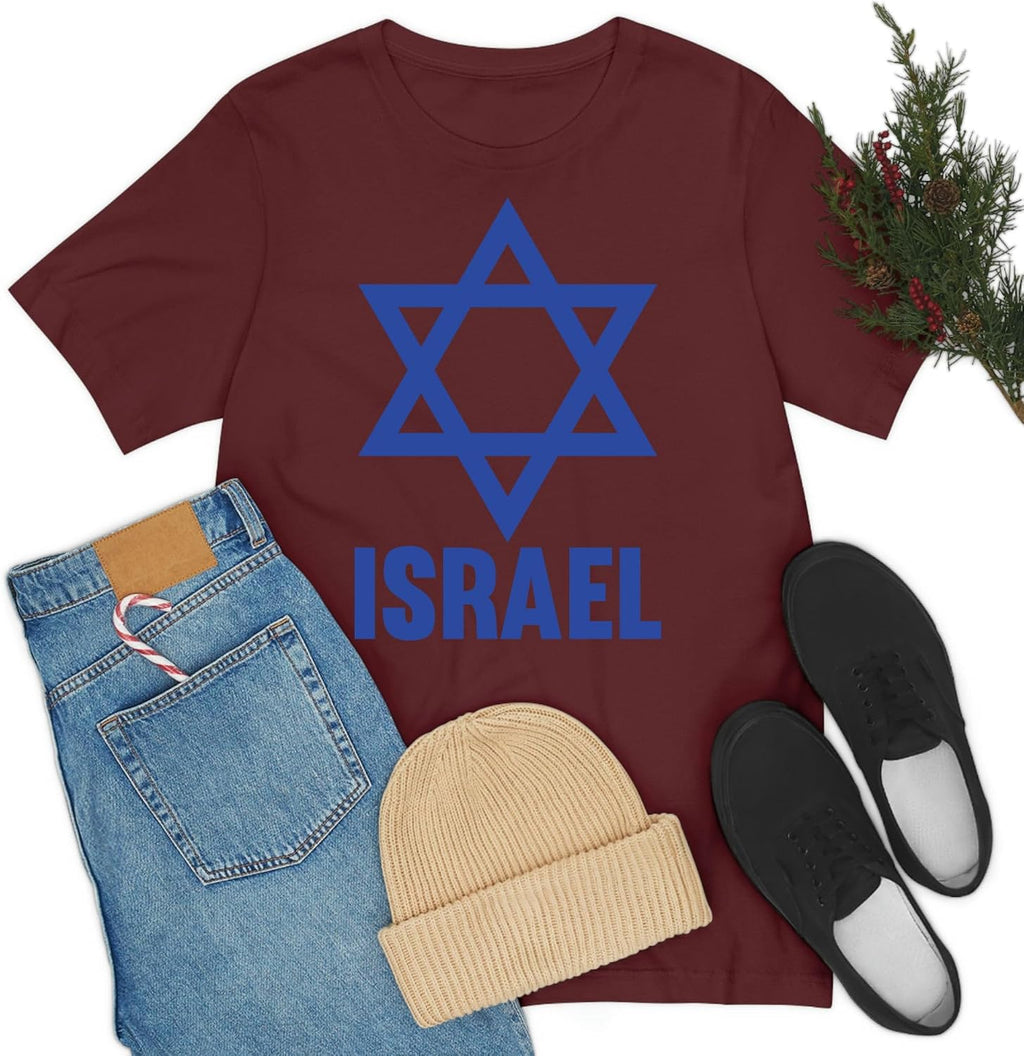 Israels flagga Davidsstjärna israelisk judisk t-shirt för män kvinnor